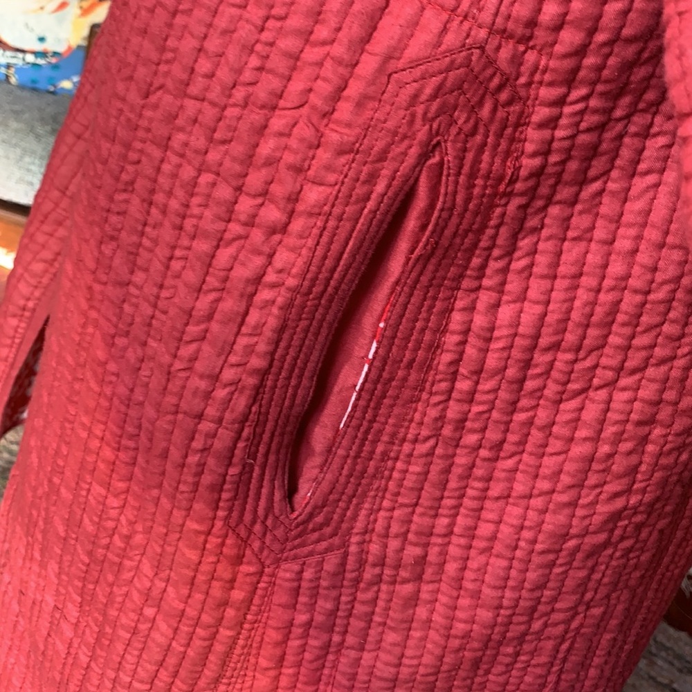 Raspberry Colored Tunic Jacket Size Xl - image 5